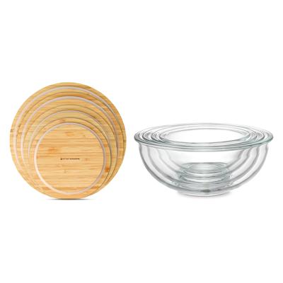 Остальные предметы ЯЯЯ Набор из 4-х стеклянных мисок eco store с крышками из бамбука арт. SS0000282
