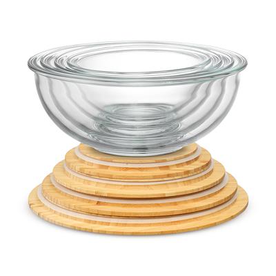 Остальные предметы ЯЯЯ Набор из 4-х стеклянных мисок eco store с крышками из бамбука арт. SS0000282