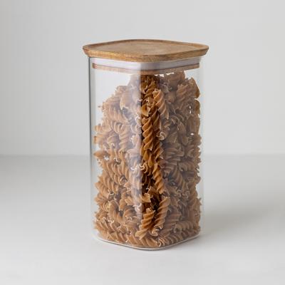 Остальные предметы ЯЯЯ Банка для хранения квадратная glass acacia, 1,4 л арт. SS0000349