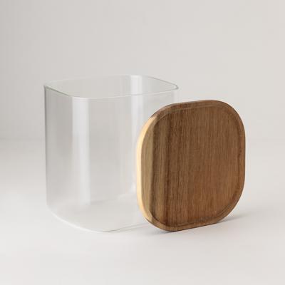 Остальные предметы ЯЯЯ Банка для хранения квадратная glass acacia, 1,5 л арт. SS0000347