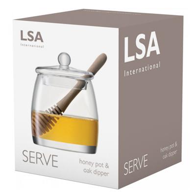 Банка LSA International Банка для меда с ложкой serve, 590 мл арт. G1052-12-301
