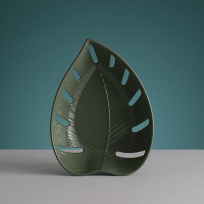 Блюдо MASON CASH Блюдо для фруктов in the forest leaf, 19х6х26 см, зеленое арт. 2002.222