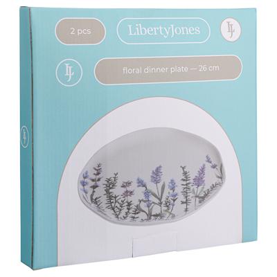 Тарелка ЯЯЯ Набор тарелок floral, D26 см, 2 шт. арт. LJ_SB_PL26