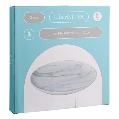 Тарелка ЯЯЯ Набор тарелок marble, D21 см, 2 шт. арт. LJ_RM_PL21