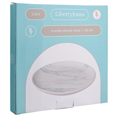 Набор ЯЯЯ Набор тарелок marble, D26 см, 2 шт. арт. LJ_RM_PL26