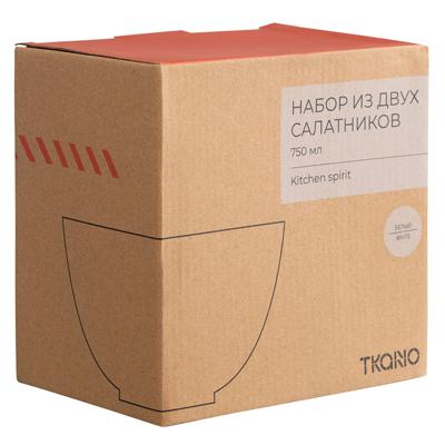 Салатник Tkano Набор из двух салатников белого цвета из коллекции kitchen spirit, 750 мл арт. TK22-TW_BW0002