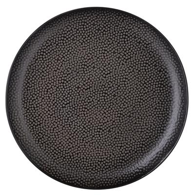 Тарелка ЯЯЯ Набор обеденных тарелок dots, D26 см, черные, 2 шт. арт. LT_LJ_DPLDT_CRB_26