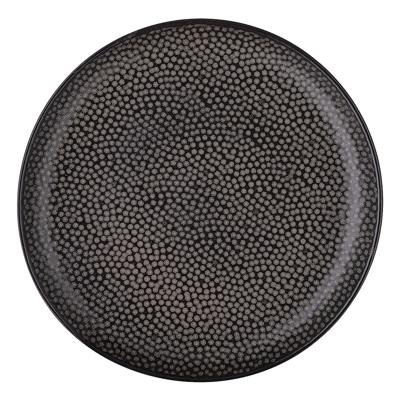 Тарелка ЯЯЯ Набор тарелок dots, D21 см, черные, 2 шт. арт. LT_LJ_SPLDT_CRB_21