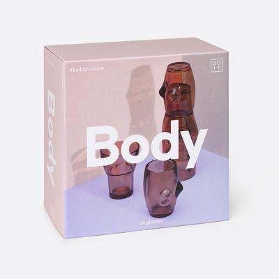 Стакан Doiy Набор из 4-х стаканов body, коричневые арт. DYGLABOBR