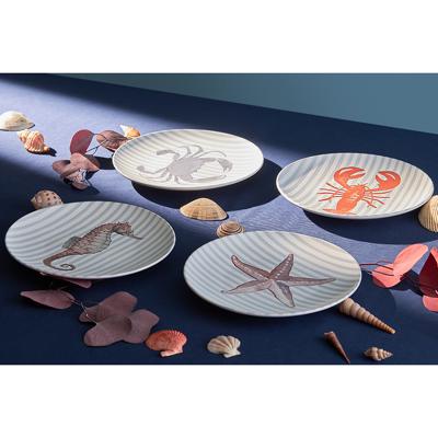 Тарелка Tkano Набор из четырех тарелок aquarium из коллекции sea treasures, D21,5 см арт. TK24-TW_PL0003