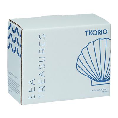 Набор посуды Tkano Салфетница pearl серого цвета из коллекции sea treasures арт. TK25-TW_NAP0002