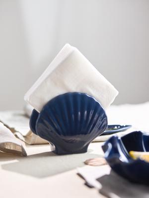 Набор посуды Tkano Салфетница pearl синего цвета из коллекции sea treasures арт. TK25-TW_NAP0001