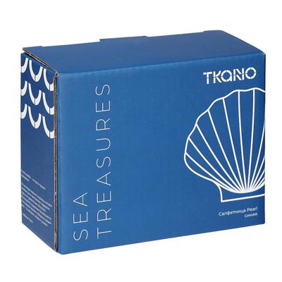 Набор посуды Tkano Салфетница pearl синего цвета из коллекции sea treasures арт. TK25-TW_NAP0001