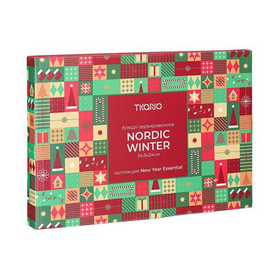 Набор посуды Tkano Блюдо сервировочное nordic winter из коллекции new year essential, 34,6х24 см арт. TK25-NY_SRV0001