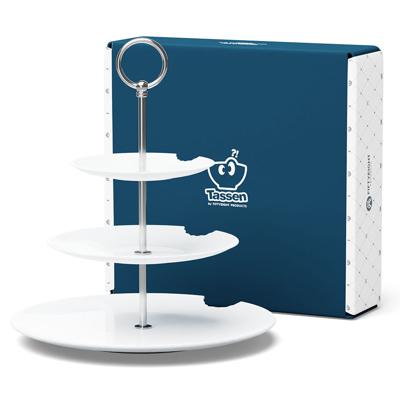 Набор посуды Tassen Этажерка food-tempel, 3 яруса, D15/20/28 см арт. T02.36.01