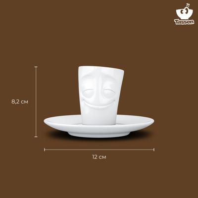 Кофейная пара Tassen Кофейная пара cheery, 80 мл, белая арт. T02.12.01