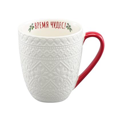 Кружка Tkano Набор из двух кружек winter embroidery из коллекции new year essential, 410 мл арт. TK25-NY_CU0002