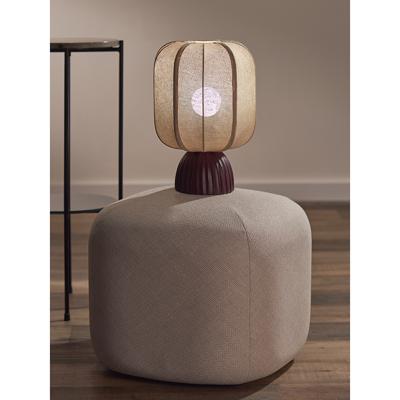Лампа Bergenson Bjorn Лампа настольная texture rib, 27х39 см, вишневая/бежевая арт. BB0000572