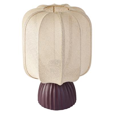 Лампа Bergenson Bjorn Лампа настольная texture rib, 27х39 см, вишневая/бежевая арт. BB0000572