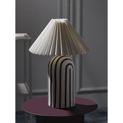 Лампа Bergenson Bjorn Светильник настольный stripel, D30х44 см, черный/белый арт. BB0000184