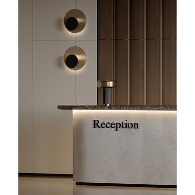 Лампа Bergenson Bjorn Лампа настольная stone, D27х35 см, черная/золотистая арт. BB0000430