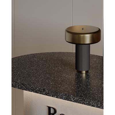 Лампа Bergenson Bjorn Лампа настольная stone, D27х35 см, черная/золотистая арт. BB0000430
