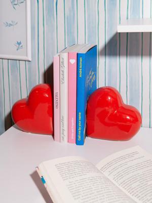 Декор Doiy Держатель для книг love, 14х14 см, красный, 2 шт. арт. DYBELORE