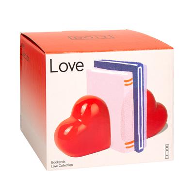 Декор Doiy Держатель для книг love, 14х14 см, красный, 2 шт. арт. DYBELORE