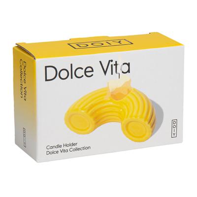 Декор Doiy Подсвечник dolce vita, 5,5х10,5х3,7 см, желтый арт. DYCAHDVM