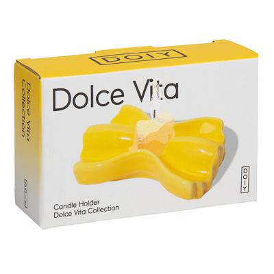 Декор Doiy Подсвечник dolce vita, 6,5х10х2,7 см, желтый арт. DYCAHDVF