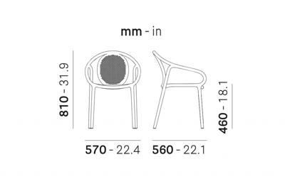 Стул Pedrali арт. 015/3735BE