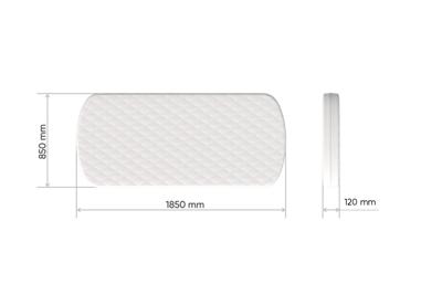 Матрас Ellipsefurniture Матрас кокос/eco-foam/латекс 12 см (85*185 см) арт. KIABKL01010399