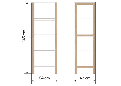 Стеллаж Ellipsefurniture Стеллаж Classic высокий (белый) арт. CLMBRK01010199