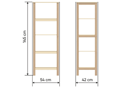 Стеллаж Ellipsefurniture Стеллаж Classic высокий (молочный) арт. CLMBRK02010199