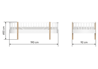 Мебель Ellipsefurniture Кровать подростковая Classic (молочный) арт. CLMBBB02010199