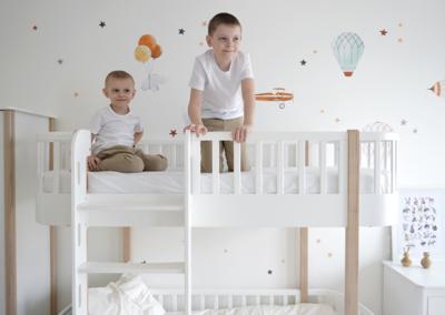 Кровать двухъярусная Ellipsefurniture Кровать двухъярусная Classic фронтальная лестница (белый) арт. CLMBDB01010199