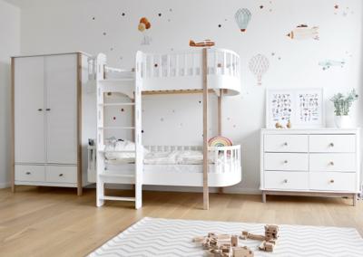 Кровать двухъярусная Ellipsefurniture Кровать двухъярусная Classic фронтальная лестница (белый) арт. CLMBDB01010199