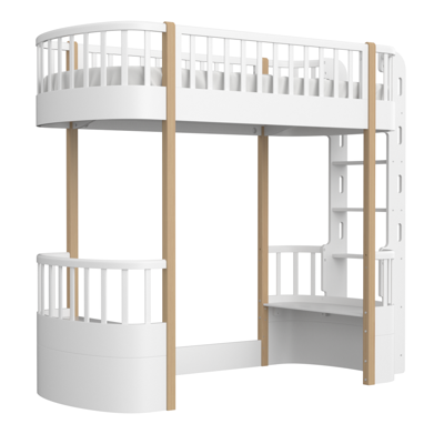 Кровать двухъярусная Ellipsefurniture Кровать-чердак Classic (белый) арт. CLMBHD01010199