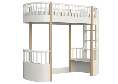 Кровать двухъярусная Ellipsefurniture Кровать-чердак Classic (молочный) арт. CLMBHD02010199