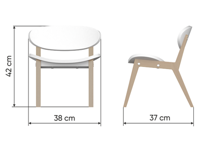 Мебель Ellipsefurniture Стульчик Classic (молочный) арт. CLMBCH02010192