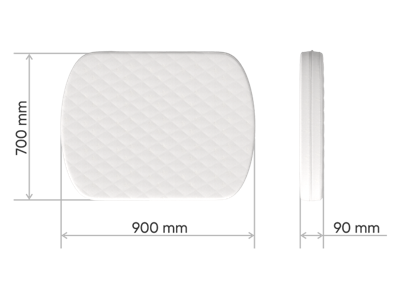 Матрас Ellipsefurniture Матрас для люльки Elegance кокос/форплит/латекс 9 см арт. KIABKL01103199