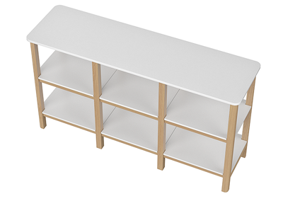 Стеллаж Ellipsefurniture Стеллаж Classic низкий (белый) арт. CLMBCA01030199
