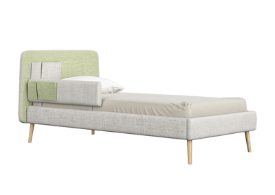 Кровать Ellipsefurniture Кровать подростковая Soft (бежевый/зеленый) 90*200 см арт. KD010103010101