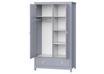 Мебель Ellipsefurniture Шкаф Wood 2-х створчатый (серый) арт. WW010602010101