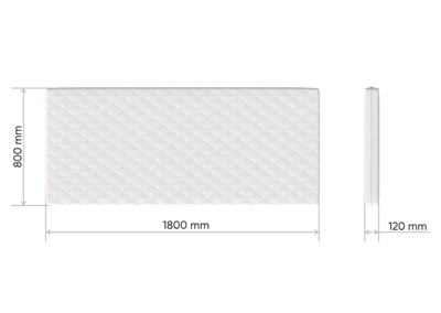 Аксессуар Ellipsefurniture Матрас кокос/eco-foam/латекс 12 см (80*180 см) арт. HM040501040302