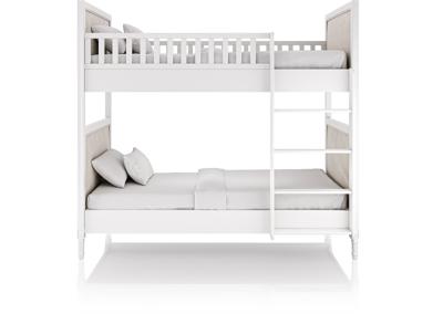 Кровать двухъярусная Ellipsefurniture Кровать двухъярусная Elit (белый, бежевая ткань) арт. ET010101020101