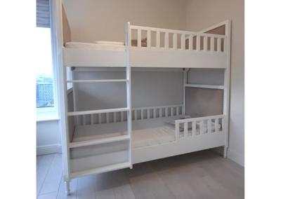 Кровать двухъярусная Ellipsefurniture Кровать двухъярусная Elit (белый, бежевая ткань) арт. ET010101020101