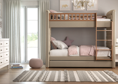 Кровать двухъярусная Ellipsefurniture Кровать двухъярусная Elit soft (бежевый) арт. ET010101020201