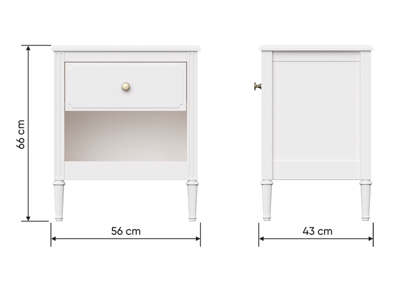 Мебель Ellipsefurniture Тумба прикроватная Elit (белый) арт. ET010201010105