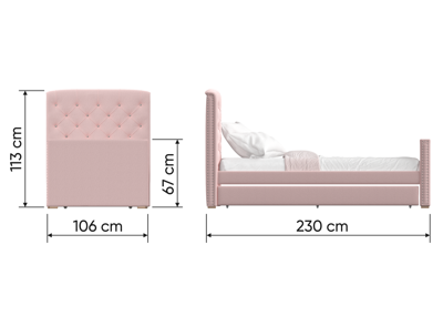 Мебель Ellipsefurniture Кровать подростковая Elit soft (бежевый) арт. ET010108020201